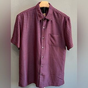 Van Heusen Maroon Checkered Casual Shirt